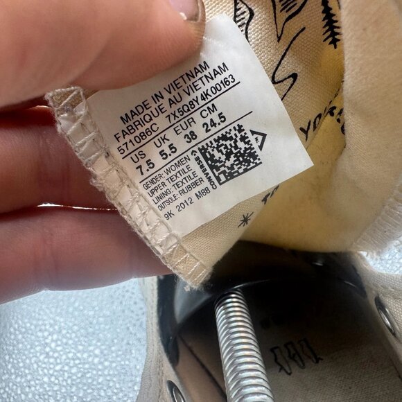 Size‎ 7.5 Converse Chuck Star It's Okay To Wander Womens Platform Shoes 571086C - Picture 7 of 9